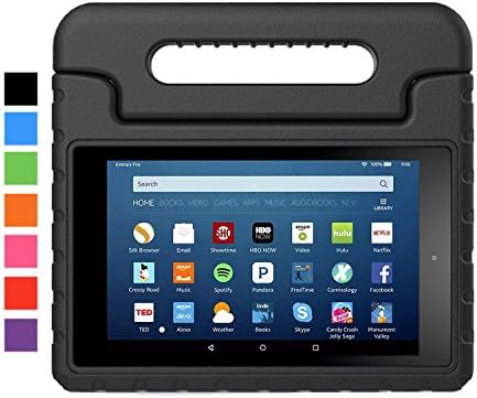 Sztook Case for All-New Amazon Fire HD 8 (2016 6th Generation) - Kids Shock Proof Convertible Handle Light Weight Protective Stand Cover Case for Fire HD 8 Tablet (6th Gen, 2016 release Only),Black
