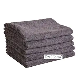Tex Homz Microfibre Towel for Cleaning Cars, Furniture, Home, (40 X 40 cm, 380 GSM) Microfiber Cloth Pack of 5 - Grey