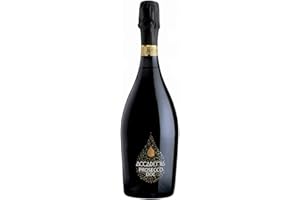 ACCADEMIA BOTTEGA SPA Accademia Prosecco Bottle Rainbow Collection Wine Gift 75cl | Ideal Birthday, Christmas, Anniversary, Celebration, Occasion, Wedding Present - (Black)