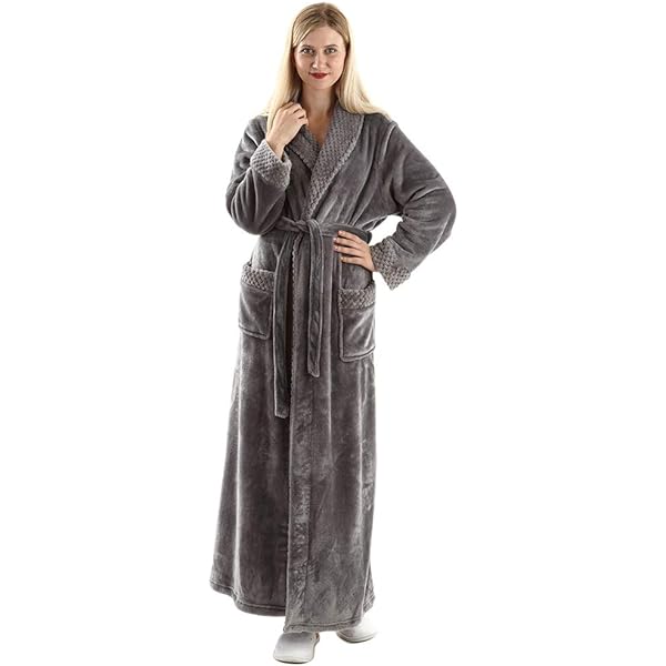 Amazon Womens Fleece Robe With Zipper Fleece Robe Long Zipper