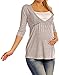 Zeta Ville - Women's Maternity Nursing Wrap Front T-shirt Top Shirt M-3XL - 372c (Grey Melange, UK 14)