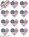 Produktbild 12 STÜCK, VORGESTANZT, MOTIV USA-FLAGGE IN HERZFORM, AUS OBLATENPAPIER, ESSBAR, VORGESTANZT DEKORATION,