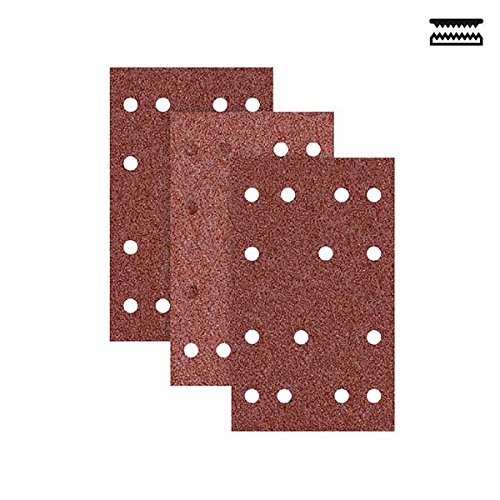 50 RETOL Klett-Schleifbögen für Schwingschleifer, 133 x 80 mm, 14-Loch, K120