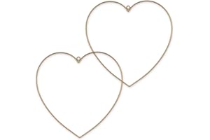 MATCHES21 HOME & HOBBY matches21 Decorazione Accessorio Cuore in Metallo Deco-Cuore a Forma di Cuore Ø30 cm x Spessore 4 mm Opaco-Oro Set di 2