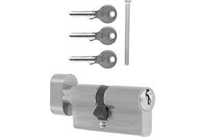 Schließzylinder mit Knauf/Türschloss/Zylinderschloss/Profilzylinder inkl. 3 Schlüsseln - 35 x 35mm