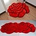 Produktbild HOMEE um das Wohnzimmer Schlafzimmer Bett Hängende Korb Drehstuhl Computer Stuhl Matte / Rosen Zimmer Hochzeit Türmatten für Kinder-Big Red Durchmesser,Groß Rot,Diameter90Cm (35Inch)