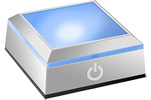 ERWEI LED Light Base Multicolor Show Stand Display Plate Square Display Lighted Base for Glass Crystal Art with Sensitive Touch Switch (Flat Surface)