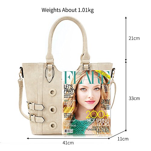 YsinoBear Women Shoulder Bags Girls Tote Handbag with High Capacity Ladies Totes for Outdoor Indoor (Beige)