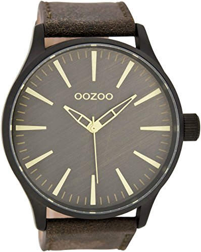 Oozoo Herrenuhr mit Lederband 50 MM Braun/Braun C7423 Oozoo Herrenuhr mit Lederband 50 MM Braun/Braun C7423
