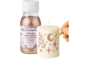 Gran Velada - Peinture pour bougies champagne rosé 60 ml | Facile à utiliser | Idéal pour décorer vos bougies | Revêtement pour bougies