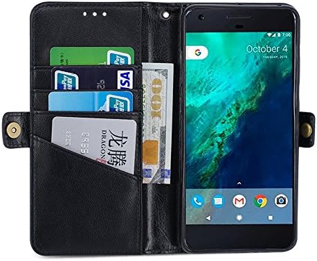 Pixel 2 XL 2017 Case,LOKAKA Luxury Wallet Premium Leather Case [Stand Feature] with ID &amp; Credit Card Pockets Magnetic Flip Folio Case Cover for Google Pixel 2 XL(Black)