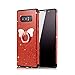 Produktbild Misstars Glitzer Hülle für Galaxy Note 8 Rot, Bling Pailletten Weiche TPU Silikon Handyhülle Anti-Rutsch Kratzfest Schutzhülle mit Schmetterling Ring Ständer für Samsung Galaxy Note 8