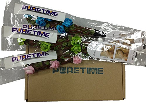 WTB Girls Flower Fairy Bohemian Braid Wedding Beach Tiara Crown hair headband (12pcs mixed color) - 7