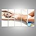 Produktbild islandburner Bild auf Leinwand Draufsicht der sexy lächelnden gebräunten blonden Frau in der Sonnenbrille und in Bikini, HAK-5P