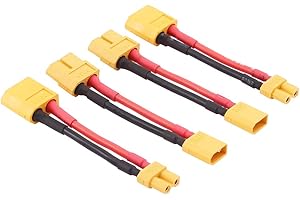 OliRC 4pcs XT30 XT-30 zu XT60 XT-60 Männlicher Weiblichen RC Stecker Adapter mit 16awg 5cm Draht(C84-4)