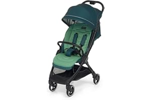 Foppapedretti Passeggino Leggero Ciao, per bambini 0-22 Kg (0-4 anni), Chiusura ad 1 mano, Self-Standing, Schienabile Regolabile, Ruote Ammortizzate, Porta Oggetti, Telaio in Alluminio, Verde