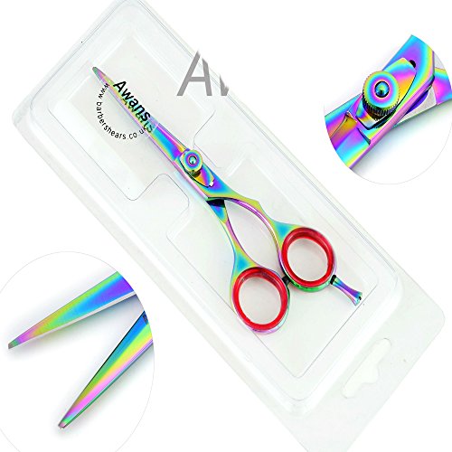 Awans Professional Hairdressing Barber Salon Scissors, Stainless Steel Sharp Razor Edge Titanium Scissors 5.5" 11B - Image 3