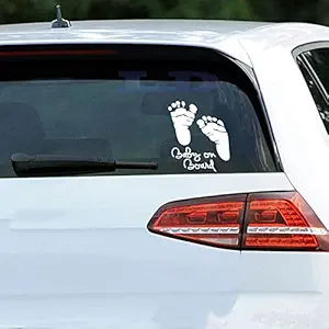 Futaba 3D Baby On Board Sign Car Sticker - White