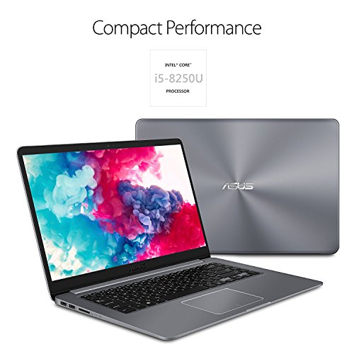 ASUS VivoBook S410UA-BV133T 14-inch Nano-Edge Laptop  Grey  -  Intel i5-8250U Processor  8 GB RAM  256 GB SSD  Wide-Angle  Slim Bezel Display  Bluetoo