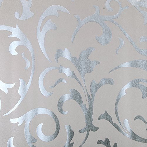 Europa HANMERO®einfache und europäische PVC-Tapete Prägung Mustertapete 0.53m*10m silbergrau für Fernsehhintergrund, Schlafzimmer, Sofahintergrund, Hotel - 5