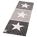 Produktbild Zala Living Star Boulevard Waschbarer Küchenläufer, Polyamid, Schwarz/grau, 140 x 45 x 0.5 cm