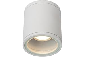 LUCIDE AVEN - Deckenstrahler Badezimmer - Ø 9 cm - 1xGU10 - IP65 - Weiß