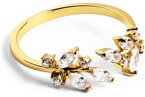 SINGULARU - Anillo Buganvilla. Ajustable. Plata de Ley 925. Talla Unica Joyas para Mujer