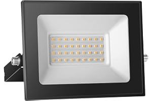Probapro 30W Focos LED Exterior - Proyector LED 3000LM IP65 Impermeable, 3000K Blanco Cálido para Jardín, Patio, Garaje, Terraza | Foco Exterior Seguridad con Alta Luminosidad