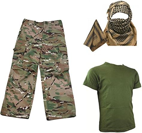 Contact Left Ltd Kids Pack 2 HMTC MTP Multicam Match - Shirt Pants Shemagh Army Soldier Dress Up