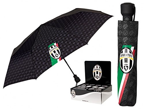 Preisvergleich Produktbild Perletti Juventus Taschenschirm / Regenschirm / Minischirm - Automatische Öffnungs - Schwarz