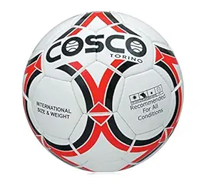 Cosco Torino Football, Size 5 (White/Black/Red)
