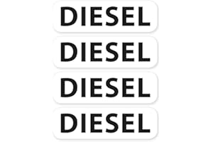 RITTER MEDIENDESIGN Aufkleber Set Diesel Schild Warnhinweis Tanken 4x Autoaufkleber Waschanlagenfest Witterungs- und UV-beständig