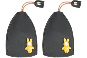 Junerain 4PCS Custodia per chiave tipo estraibile creativo, custodia per chiave auto in pelle PU Cartoon Grande capacità Cover per chiave auto estraibile per uomo donna, custodia portachiavi per auto