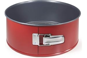 MGE WORLD MGE - Tortiera 24 cm Apribile con Cerniera di Forma Circolare - Tortiera a Cerniera Rotonda con Rivestimento Antiaderente - Stampo da Forno per Torta, Cheesecake in Acciaio - Ø 24 cm x 10 cm