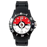 TAPORT® Unisex Uhr Analog Quarzwerk mit Silikon Armband Pokemon Black Rund