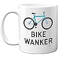 Funny Bike Gifts Mug - Bike W**ker - Rude Funny Christmas for Men Women, Cyclist Mugs Coffee Tea Cup, Novelty Joke Rude Birthday Gift, 11oz Dishwasher and Microwave Safe Mugs