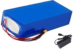 GNIUBBDB Batería de Iones de Litio para Bicicleta eléctrica, 72 V, 30 Ah, 20S4P, con Cargador y protección BMS incorporada, Ideal para Motor de Bicicleta eléctrica de 200-1000 W XT90 Plug