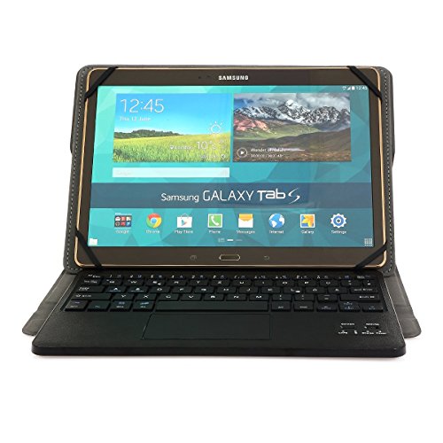 Bluethooth Tastatur, QWERTZ Deutsche Tastatur mit Touchpad, CoastaCloud Deutsch Bluetooth Tastatur Hülle mit Touchpad universal Für alle Windows / Android OS Tablet PC / Galaxy Tabs und Mobil mit 9-10.6 Zoll (Geeignete Tablettengröße : Min 15x24cm Max18x26cm)Schwarz - 6