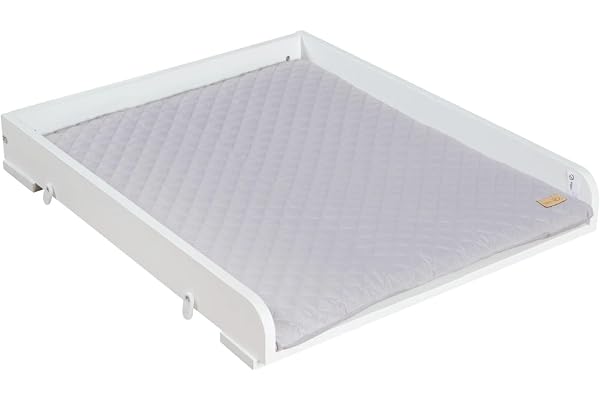 roba Plan à Langer + Matelas 'roba Style' - À Mettre sur Les Machines à Laver - Blanc/Gris Argenté