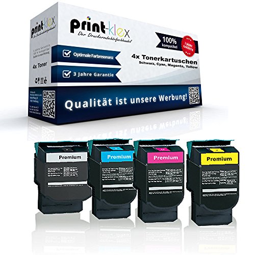 Kompatibles Toner Sparset für Lexmark X543DN X544DN X544DTN X544DW X544N X546DTN X548DE X548DTE - alle 4 Farben