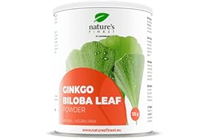Nature's Finest Ginkgo Biloba Powder | Polvere di foglie naturali pura al 100% | Migliora la funzione cognitiva, il sollievo dallo stress e dall'ansia | Qualità di terze parti testata