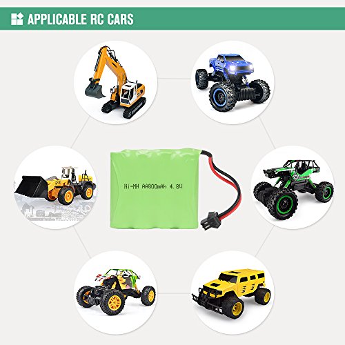 DOUBLE E 4.8V 800mAh RC Car Rechargeable Battery High Capacity Battery Pack for Remote Control Car