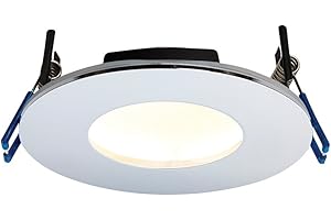 SAXBY LIGHTING Saxby OrbitalPLUS 9W Chrome Die Cast Aluminium IP65 Warm White Recessed Anti Glare Fire Rated LED Downlight