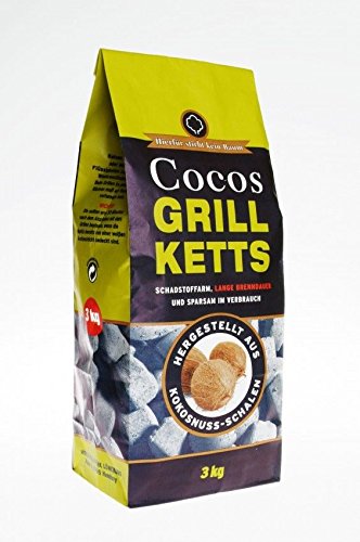 6kg Cocos Grill Briketts Premium Holzkohle Grillkohle aus Kokosnuss – ökologisch - 3