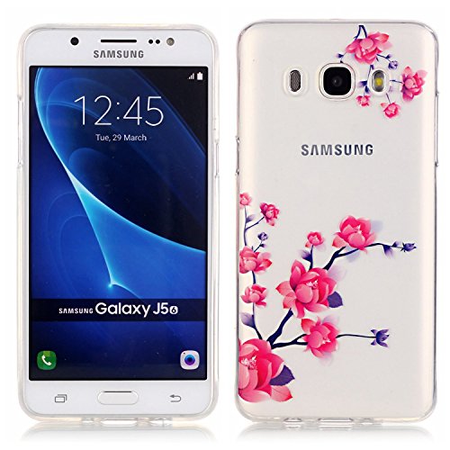 Preisvergleich Produktbild Ultra Slim Dünn Silikon TPU Transparent für Galaxy J5 (2016) SM-J510F Hülle , Premium Handy Tasche Schutz Hülle Case Cover Etui Strass Schutz schutzhülle Bumper Schale Silicone für Samsung Galaxy J5 (2016) SM-J510F + Staubstecker (Q7)