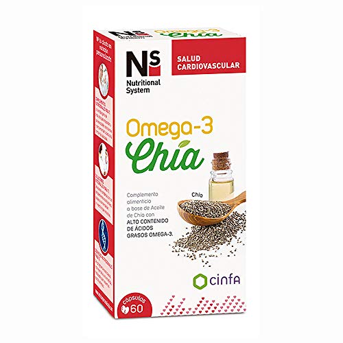 NS Nutricional System Omega-3 Chia, 60Cápsulas