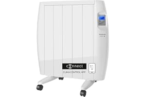 TAURUS- Radiateur Électrique à Inertie Sèche Malbork 900W|Programmateur Hebdomadaire et Quotidienne, Thermostat Réglable (10-35ºc), Arrêt Automatique| Écran LCD Rétroéclairé| Installable/Transportable