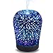 Produktbild Tischlampe Diffusor für ätherische Öle Luftbefeuchter Glas Ultraschall Aroma Diffusor Kalter Nebel 7 Farbwechsel Luft reinigen Nachtlicht