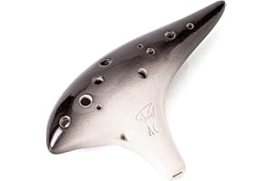 AWEF "Ocean Notes" 12 Löcher Süßkartoffel Okarina anmutige Form Keramik Okarina in Alt C (Farbverlauf schwarz)