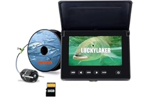 LUCKY DVR Underwater Fishing Camera with 4.3 Inch LCD Monitor, Infrared LED, Portable Fishing Video Camera for Sea, Boat, Kayak Fishing